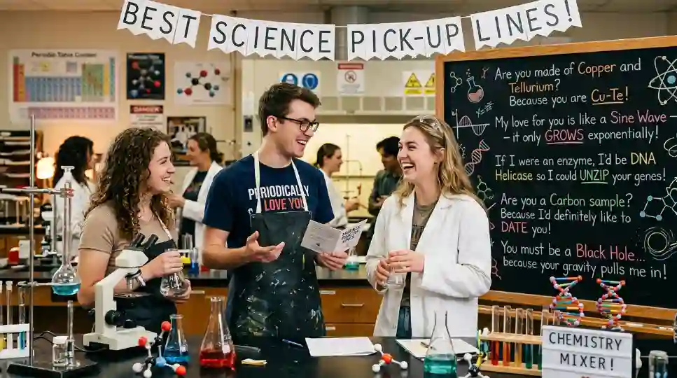 Best Science Pick Up Lines image

