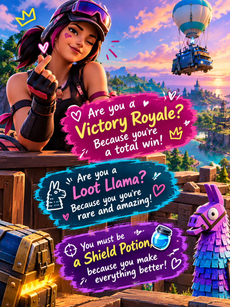 fortnite pick up lines for girls image